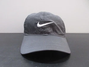 Nike Hat Cap Strap Back Gray White Swoosh Adjustable Baseball Boys Kid Youth - Picture 1 of 9