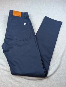 Pantalones chinos Line of Trade azul marino de 5 bolsillos para hombre 32x34 algodón elástico spandex - Imagen 1 de 7