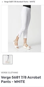 Verge Acrobat 7/8 White Pants Size 12 Made In New Zealand - Picture 1 of 6