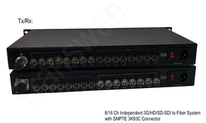 Extensor de fibra 8/16 canales 3G-SDI transmisión 1080P SDI más de 1 SM fibra a 10 km - Imagen 1 de 4