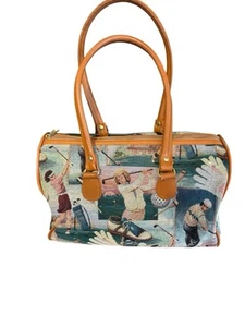 Cartera de golf vintage Danny K of Beverly Hills para mujer tapiz estilo rápido años 90 - Imagen 1 de 12