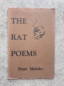 The Rat Poems Peter Meinke signed chapbook 1980 Bits Press poetry - Picture 1 of 4