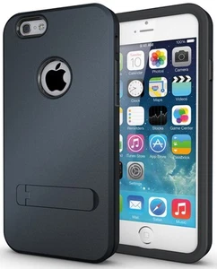 Ardoise Marine Slim Rigide Bouclier Mat Armure Hybride Étui Pour IPHONE 6 (4.7 - Photo 1 sur 6
