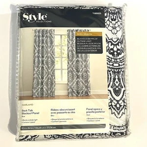 Selecciones de estilo HARLAND 42"X 84" índigo #1085025 negro 1 panel - Imagen 1 de 6