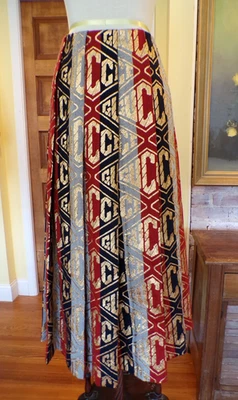 Auténtica falda plisada de lana de lúrex con logotipo rojo/azul GUCCI para mujer talla 38 Foto 1 de 4