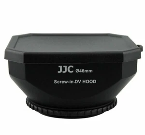 JJC LH-DV46B BLK 46mm Screw-in DV Camcorder Square Lens Hood with Cap and Strap - Picture 1 of 5