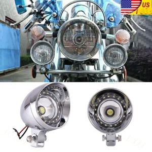 LED Headlight Spot Fog Light For Honda Shadow Spirit Aero Ace VLX VT750 VT1100 - Picture 1 of 10