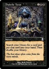Diabolic Tutor x1 LP-MP Magic the Gathering MTG Odyssey, # 129