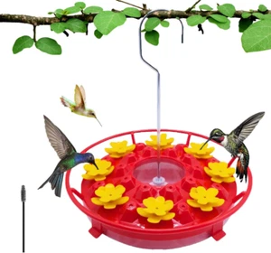 Rotes Kolibri Futterhaus 26 Anschlüsse Ameisen- & Bienenfest Auslaufsicher Außen Deko - Bild 1 von 6