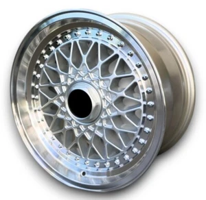 Super RS Style silber Leichtmetallfelgen für BMW 3er E30 7x16 ET 28 - Bild 1 von 3