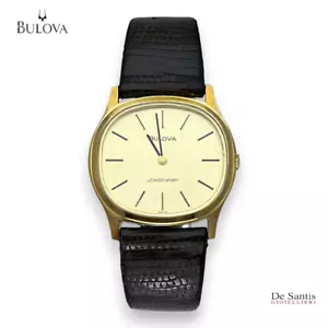 Orologio da polso Bulova vintage watch unisex al quarzo cinturino marrone pelle - Foto 1 di 5