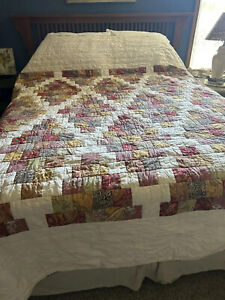 Pottery Barn Quilted Coverlet Quilt Reversible Paisley Queen Bed - Free Ship