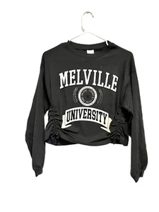 ZARA KIDS GIRL'S GRAY CROPPED MELVILLE UNIVERSITY SWEATSHIRT 1165/706/807 13-14 - Picture 1 of 4