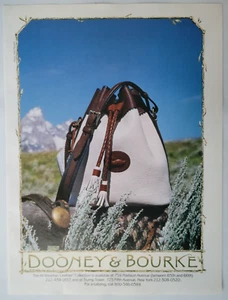 Dooney & Bourke All-Weather Leather Collection Bags Ad 1993 New Yorker 8x10.5" - Picture 1 of 1