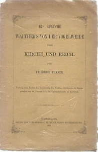 KIRCHE UND REICH BY FRIEDRICH THANER, 1876, GERMAN POLITICAL BOOK - Picture 1 of 1