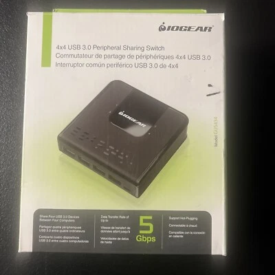 IOGEAR 4x4 USB 3.0 Peripheral Sharing Switch - Cables & Remote Included - GUS434 - Image 1 of 4