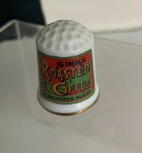 Dedal Costura Simms Café Tostado Una Deliciosa Mezcla Porcelana Notaciones - Imagen 1 de 5