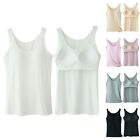 Modal Women's Camisole Tops With Slim Fit Built in Bra Comfortable Tank