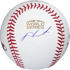 J.D. Martinez Boston Red Sox Signed 2018 World Series Champions Logo Baseball