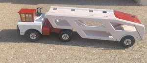 Mighty Tonka Vintage 1970 Double Deck Car Carrier Red White Truck – All USA Pres - Picture 1 of 18