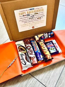 Raksha Bandhan Chocolate Box & Rakhi - Rakhri Gift Box for Brother/Sister - Picture 1 of 9