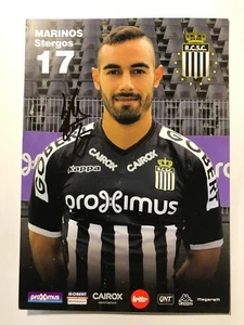 Autograph STERGOS MARINOS-RCSC Charleroi 18/19-1 Cap GREECE-Panathinaikos-AK - Picture 1 of 2