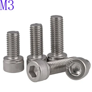 3mm / M3 x 0.5 201 acero inoxidable ALLEN PERNO ENCHUFE TAPA TORNILLOS DIN 912 - Imagen 1 de 4