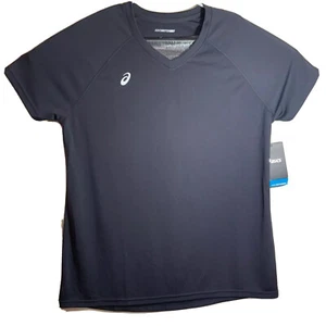 Women Size 2XL ASICS Circuit 8 Short Sleeve Gray Shirt Top Activewear Motiondry - Picture 1 of 10