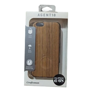 i7. Agent18 Craftman Case for Apple iPhone 6/6S - Brown Wood/Black - Picture 1 of 1