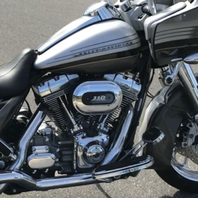 Harley Road Glide CVO 2009 kit de admisión de filtro de aire ventilador cromado Foto 1 de 4