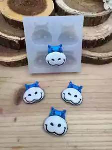 Hippo face handmade silicone mold for Fondant-Resin-crafts-Clay-Candy. - Picture 1 of 8