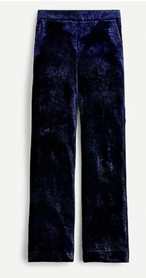 J. Pantalón Crew Pull-on Easy en terciopelo azul marino, talla 12/12T Foto 1 de 3