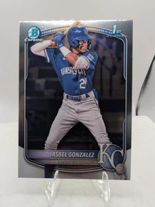 2025 Bowman ASBEL GONZALEZ 1st Bowman Chrome RC #BCP-4 Royals - Picture 1 of 3