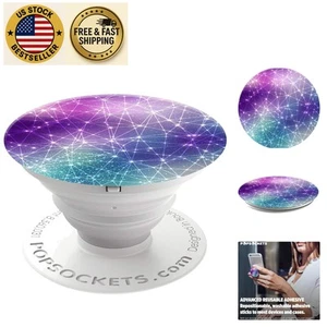 Poignée téléphone ergonomique et support pliable avec protection contre les chutes - Design étoilé - Photo 1 sur 9
