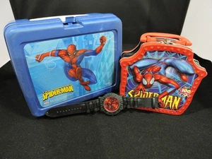 Vintage Spiderman Blech Brotdose + Spiderman Kunststoff Brotdose - Bild 1 von 3
