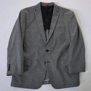 John Varvatos 44R Gray Houndstooth Wool Mens Blazer Suit Jacket Sport Coat - Picture 1 of 12