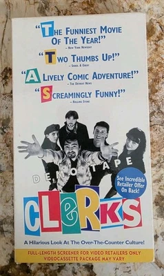 Clerks (VHS, 1995) Demo Tape RARE Kevin Smith Screener for Video Retailer PROMO - Image 1 of 4