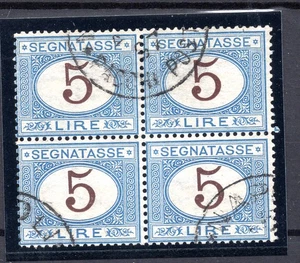 Segnatasse Lire 5 quartina usata - Picture 1 of 1