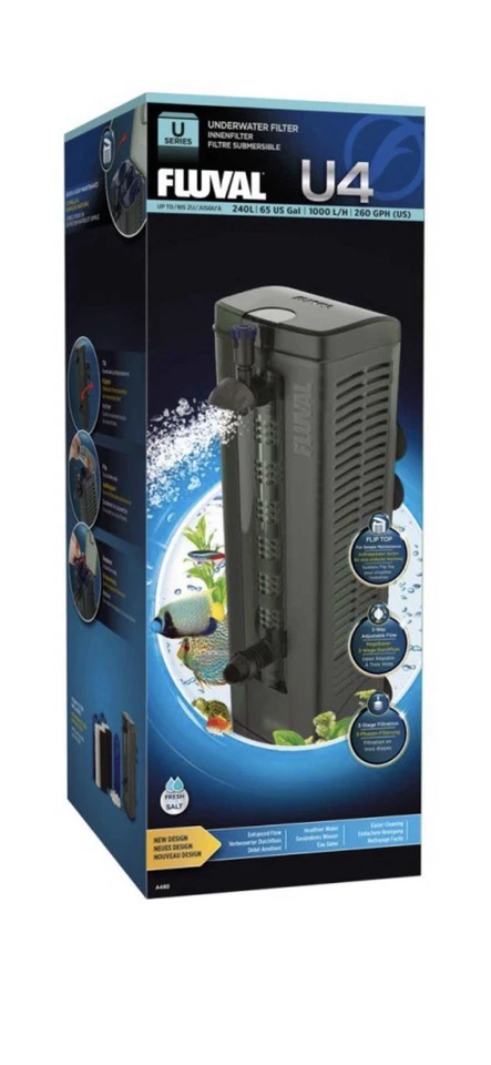 Fluval Underwater Internal Filter U4 for Fish Tank - Image 1 of 1