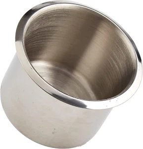 Brybelly Portabicchieri Singolo in Acciaio Inox, Piccolo - Argento Drop-in Anti-Sversamento - Foto 1 di 11