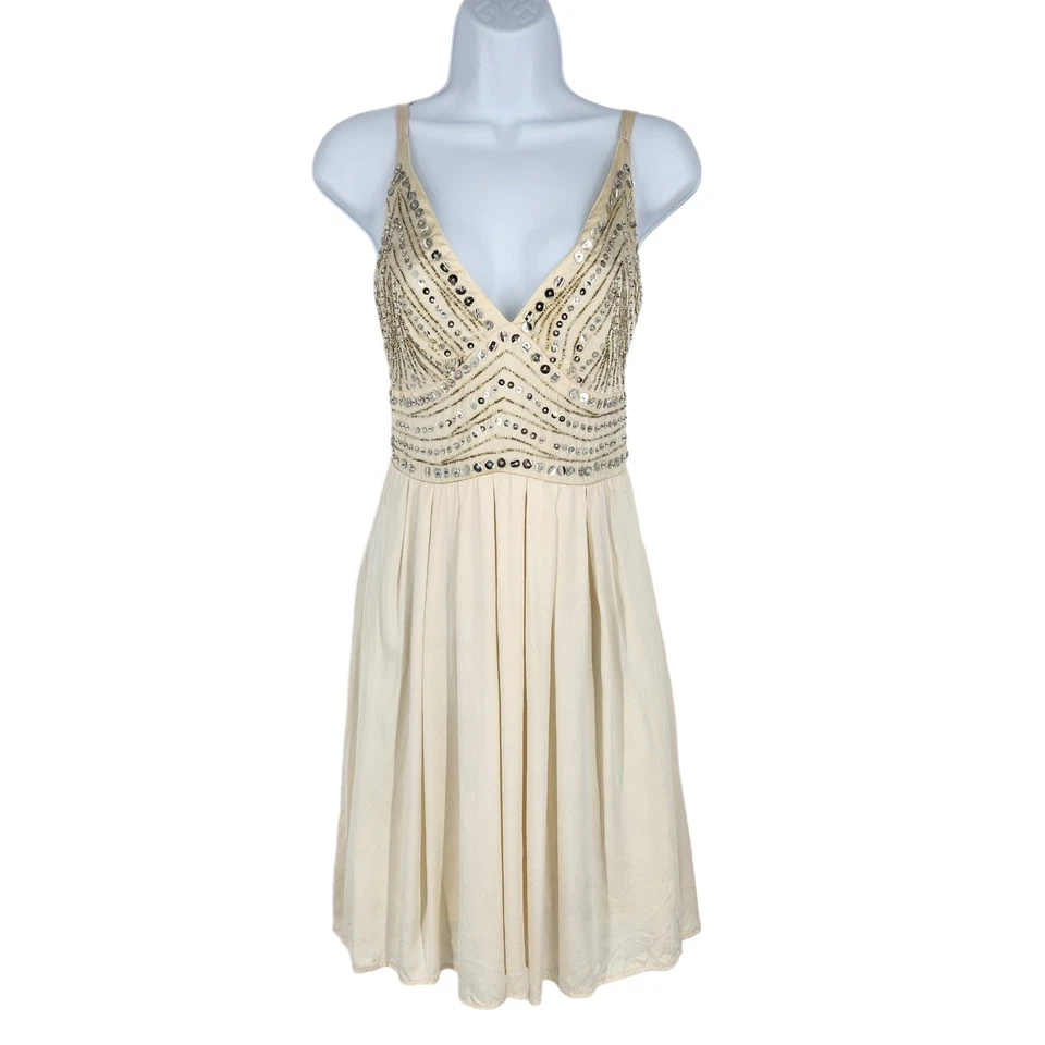 Mini Vestido Vintage Guess Seda Lentejuelas Fiesta Cóctel  Foto 1 de 4