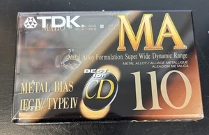 TDX MA-110 Metal Bias IEC Type IV Blank Cassette Tape MA110 Sealed NOS MA 110 - Bild 1 von 7
