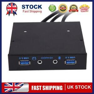3.5" 20Pin to 2 USB 3.0 Port HUB + HD Audio PC Floppy Expansion Front Panel