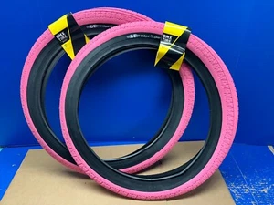 Neumáticos de bicicleta GT BMX - 20 x 2,35 110 psi - ROSA con flanco NEGRO (1- Par) - Imagen 1 de 2