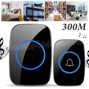 Wireless Door Bells Doorbell 1000FT Long Range Plug in Waterproof Home Office UK - Picture 1 of 12