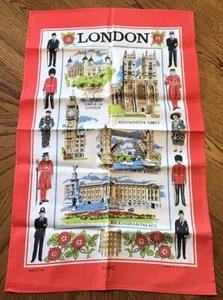 Souvenir Londres Reino Unido Inglaterra Algodón Cocina Plato Té Toalla de Té de Lamont - Imagen 1 de 8