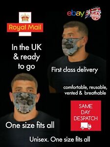Breathable Mask Washable Face Mouth Masks washable Camo Filter UK SELLER