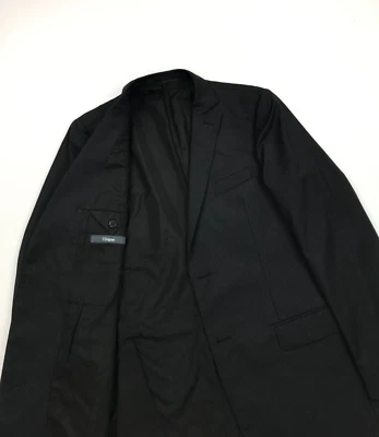 Men's Black Striped Z Zegna Suit Jacket 50R 40R Wool Drop 8 Blazer 2 Button A - Image 1 of 4