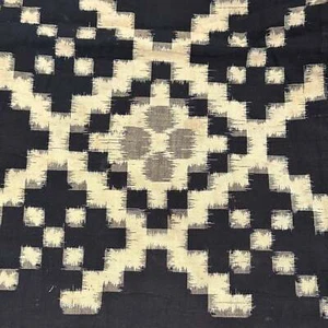 Antique Japanese 19th Century Textile - Kasuri Indigo Ikat 48"x53" #84 - Picture 1 of 2