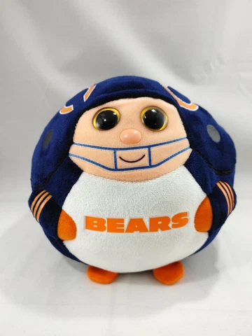 Chicago Bears Beanie BallZ 8"  Plush TY NFL LICENSED Blue Orange White Stuffie Cover